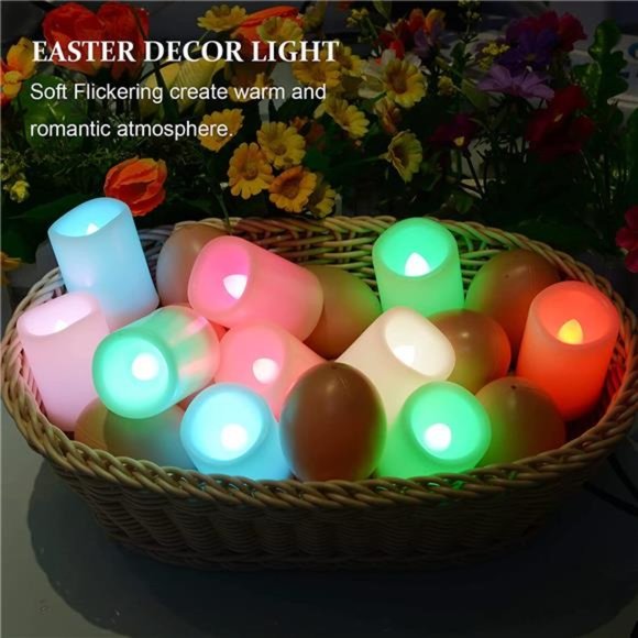 Colored Flameless Candles with Timer and Remote Control Color Changing Led - Picture 2 of 6